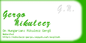 gergo mikulecz business card